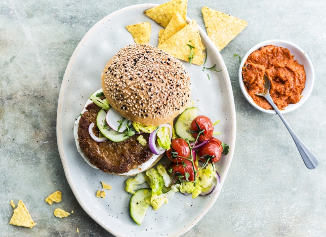 burger zero viande | veggie burger | substitut de viande | cook & create
