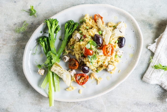 risotto aux légumes | risotto méditerrané | plat de riz | cook & create