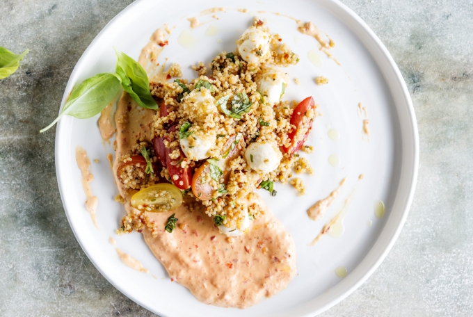 tomaat quinoa salade | vegetarisch menu | cook & create